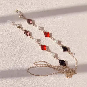 Colorful diamond crystal eyewear chain/ Glasses Chain/Sunglasses Chain/Gold