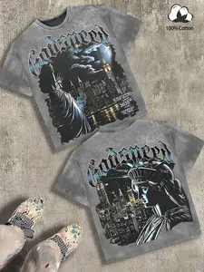 New York Streetwear T-Shirt, Soft Cotton Fabric, Loose Fit, Breathable Durable, Perfect for Street Fashion Shows & Daily Urban