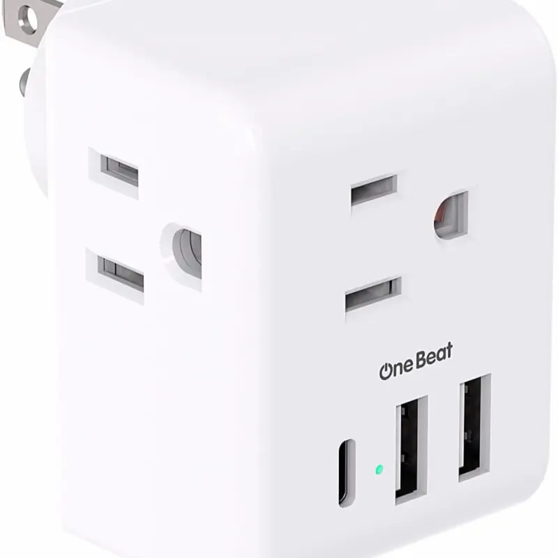 Multi Plug Outlet Extender, Power Strip Non Surge Protector Electric Outlet Splitter with 3 USB Wall Charger (1 USB C), Multiple Outlet Expander for Cruise, Dorm, Travel, Home, Office Electric Outlet Splitter with 3 USB Wall Charger (1 USB C), Multiple Ou