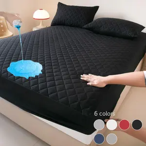 Waterproof Mattress Cover Set, 3 Counts/set Including 1 Count Mattress Protector & 2 Counts Pillowcase, Soft Comfortable Breathable Waterproof Washable Bedding Set for Bedroom