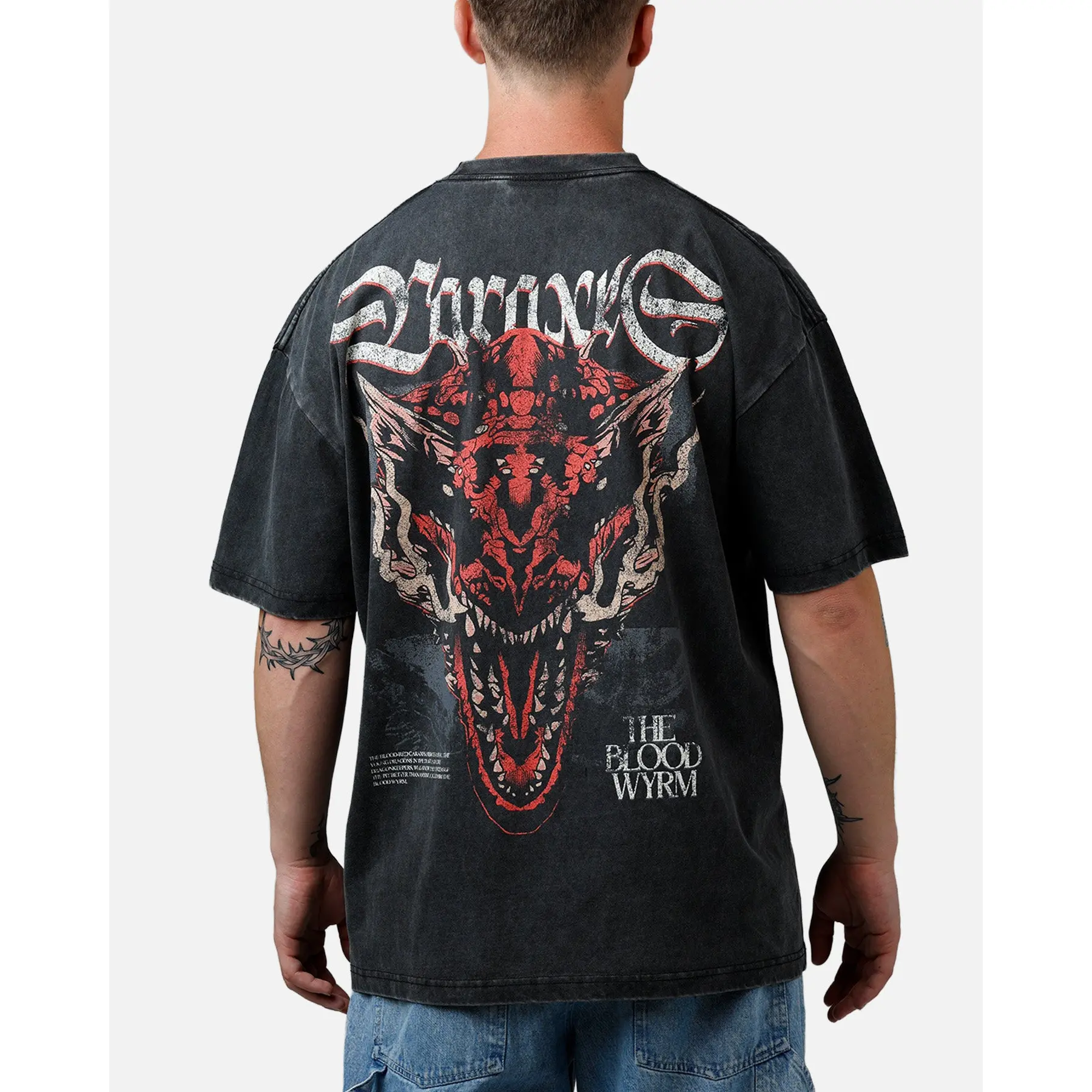 73Studio X House Of The Dragon The Blood Wryn T-Shirt Black Wash
