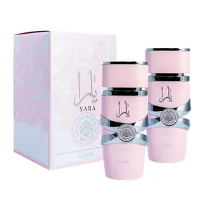 2 Pack of Yara for Women EDP 100ML, (3.40 OZ) by Lattafa,  Amber Vanilla fragrance for women.
