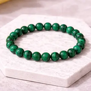 Green Malachite Stone Bracelet 8mm Natural Crystal Beads for Heart Healing Handmade Healing Energy Jewelry