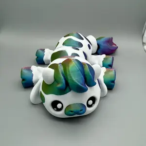MEGA Rainbow 3d Printed Flexi Cow Decor