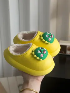 Cozy Indoor Slippers for Kids, Cute Animal Design, Soft Fabric, Non-Slip Bottom, Warm Winter Shoes, Suitable for Boys & Girls