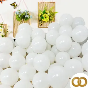 200pcs White Balloons 5 Inch Matte White Latex Balloons with 2 rolls of ribbon Small Party Balloons for Birthday Wedding Shower Bridal Anniversary Festival Arch Garland Decorations