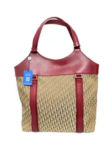 Pre-owned Dior Christian Street Chic Trotter Tote Bag Brown Oblique Monogram DIA122007 37x34x15cm Excellent Condition