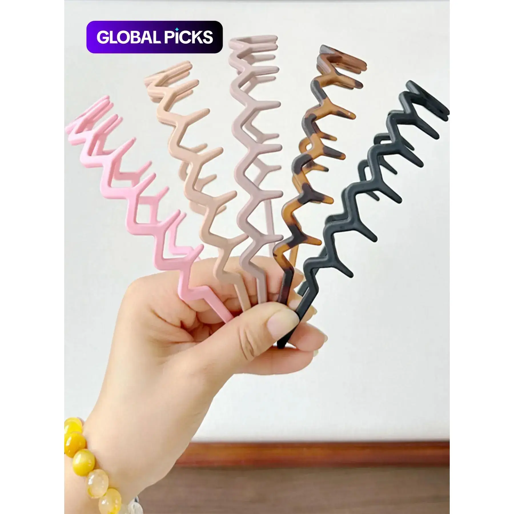 2026 New Model Wave Design Hair Hoop with Teeth, Fashionable Accessories for Women Girls, Minimalist Zigzag Headwear Thick Headband, Headbands Chic Elegant Wear Sparkling Nickel Stunning Her Heart Party Feminine Free