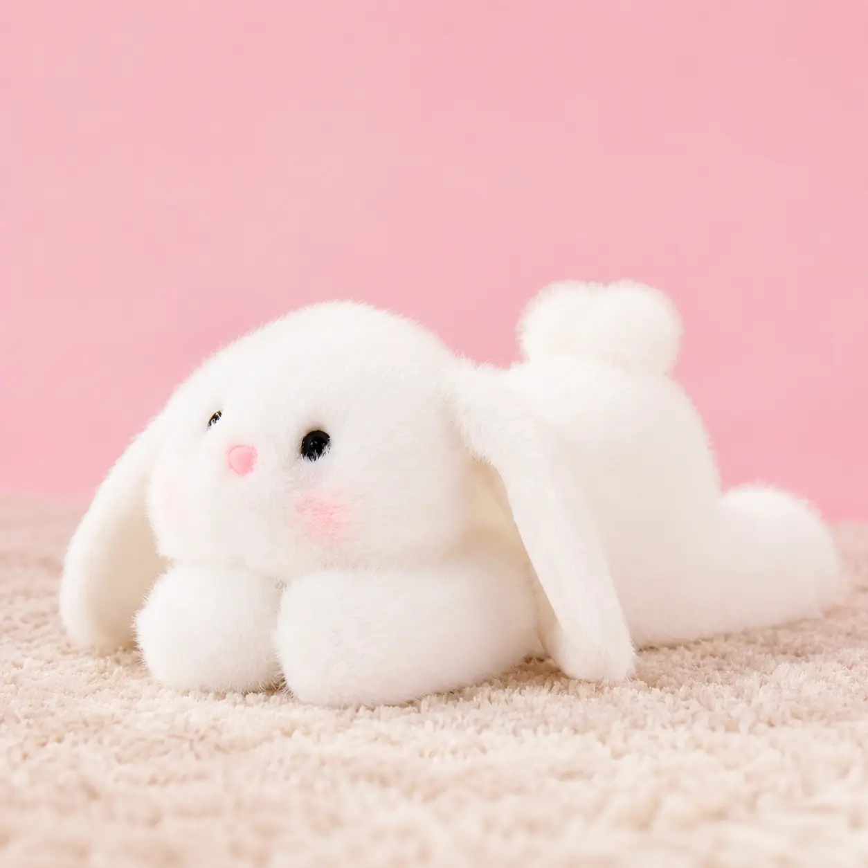 MINISO Cute Plush Bunny Toy for Kids, Soft Stuffed Animal Doll, Room Decor & Creative Gift Idea, Perfect Birthday Present for Girls, Soft Cuddly Gift