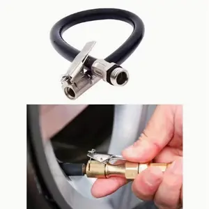 Car Rubber Tire Pressure Gauge Hose, Tire Inflation Adapter, Car Tire Soft Rubber Nozzle, Quick Flexible Air Pump Tool Accessory