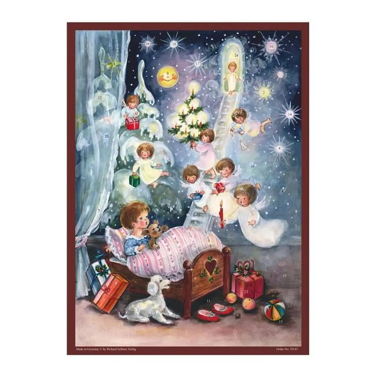 Sellmer Advent ADV70143 Angels Visiting Childs Room Christmas Advent