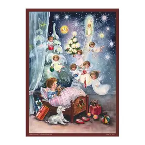 Sellmer ADV70143 Angels Visiting Child's Room Christmas Advent Decor, Festive Light Ornaments, Home Party Supplies Gifts