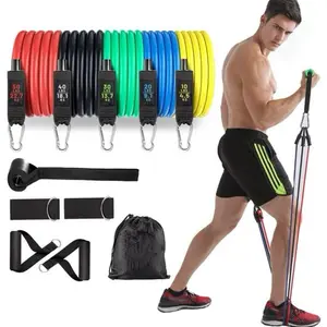 Resistance Bands Set, 11pcs/set Fitness Equipment Resistance Bands for Working Out Exercise Bands with Door Anchor, Fitness Accessories, Gymtok, Gym Accessories, Fitness Tools, Men Gifts, Valentine's Day Gift