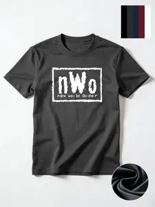 nWo Wrestling Men's Crew Neck Tee - Retro Alliance Logo Edgy Streetwear Top