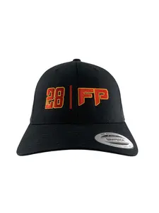 Grosjean FP 28 Hat Cap Snap Back Mens One Size Black Yupoong Trucker Mesh Racing