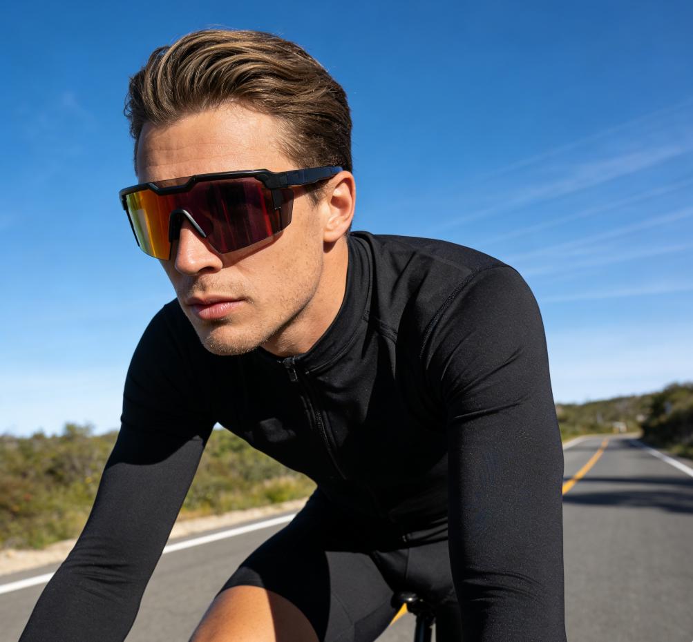 Unisex Oversize Frame Aviator Safety Sunglasses - Men's Accessories, Mens Gifts, Ideal for Cycling, Driving