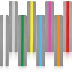 40 Pieces 8 Colors Guided Reading Highlight Strips Colored Bookmark Overlay Reading Trackers Reading Ruler Help with Dyslexia for Students and Teachers