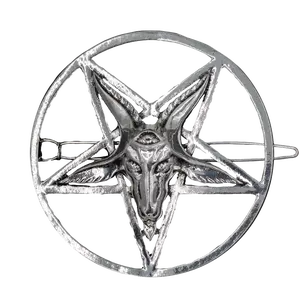Kreepsville 666 Baphomet Pentagram Circle Hair Clip