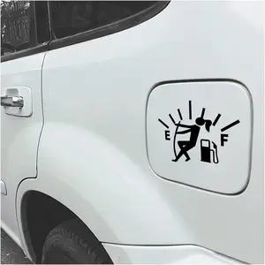 Funny Girl Car Stickers High Gas Consumption Decal Fuel Gage Empty Stickers Fit Car, Trucks, Motorcycle, SUV (Black/Girl)