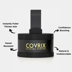 Covrix Root Touch Up For Men – Instantly Conceals Grays, Thinning Areas, Bald Spots, and Hairline Gaps with Sweatproof, Transfer-Resistant Formula – 4g – Choose Your Shade