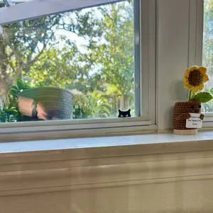 4PCS/SET Cute Black Cat Car Rearview Mirror Sticker, Lovely Cat Peeking-Style Decal, Add Healing Pet Style to Your Vehicle with Creative Decor, Sticker for Cars