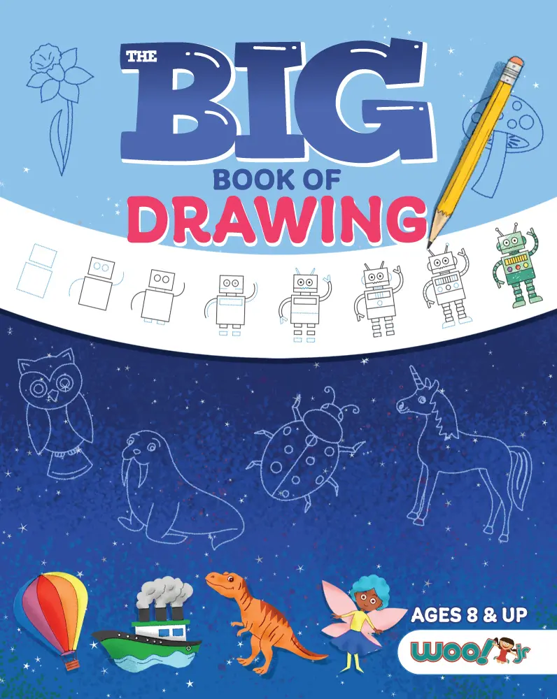 USED-The Big Book of Drawing: Over 500 Drawing Challenges for Kids and Fun Things to Doodle (How to Draw for Kids, Children's Drawing Book) by Woo! Jr. Kids Activities (Paperback)
