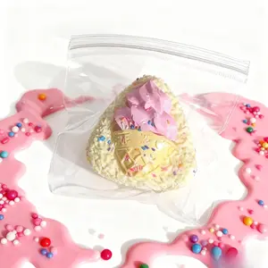 Stress Relief Pink Dessert Squishy Handmade Ice Cream Sticky Squeeze Ball Portable Fidget Toy for Young Adults Emotional Buffer Soft Candy Gift Series