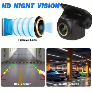 Rear Camera with 170° Wide Angle Fisheye Lens - Dynamic Trajectory Backup Camera - Wide Angle View for Cars, SUV, Camper 12V
