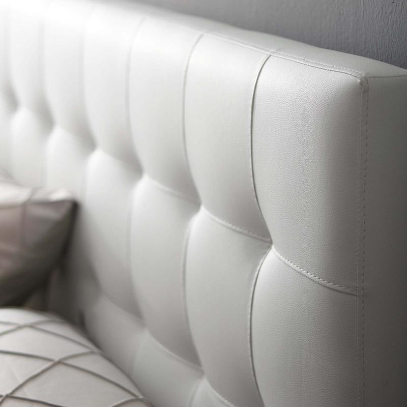 Modway Lily King Upholstered Vinyl Headboard in White