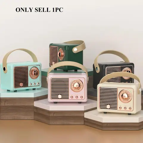 Mini Wireless Retro BT Multifunctional Vintage FM Radio Portable Audio Speaker USB Interface Classical Decoration Speakers Travel Music Player, Christmas Gift