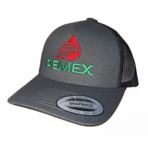 PEMEX Curved Gray Baseball Trucker Hat