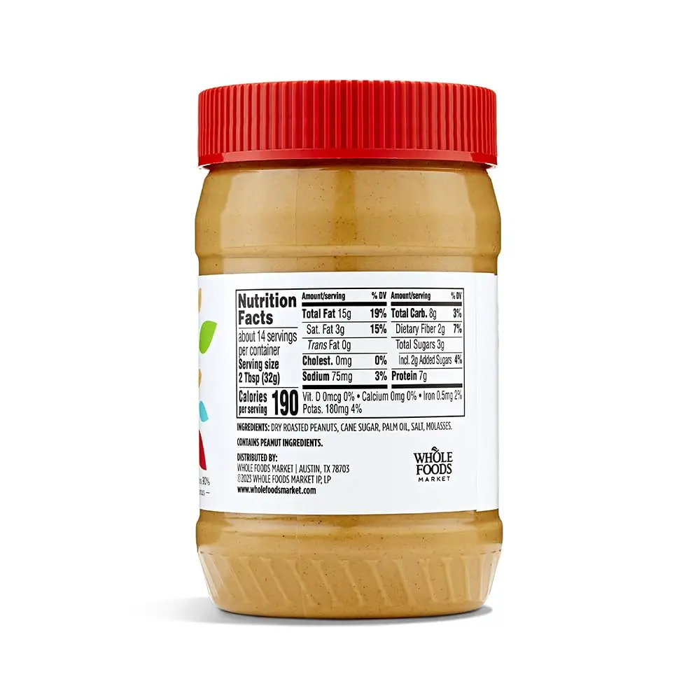 365 by Whole Foods Market, Creamy Peanut Butter Spread, No Stir, 16 Ounce 365 by Whole Foods Market, Creamy Peanut Butter Spread, No Stir, 16 Ounce