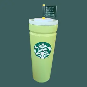 Starbucks Tumbler Spring 2025 24 Fluid oz Leak Proof Lid And Straw Soft Touch SS Cup NWT Drinkware