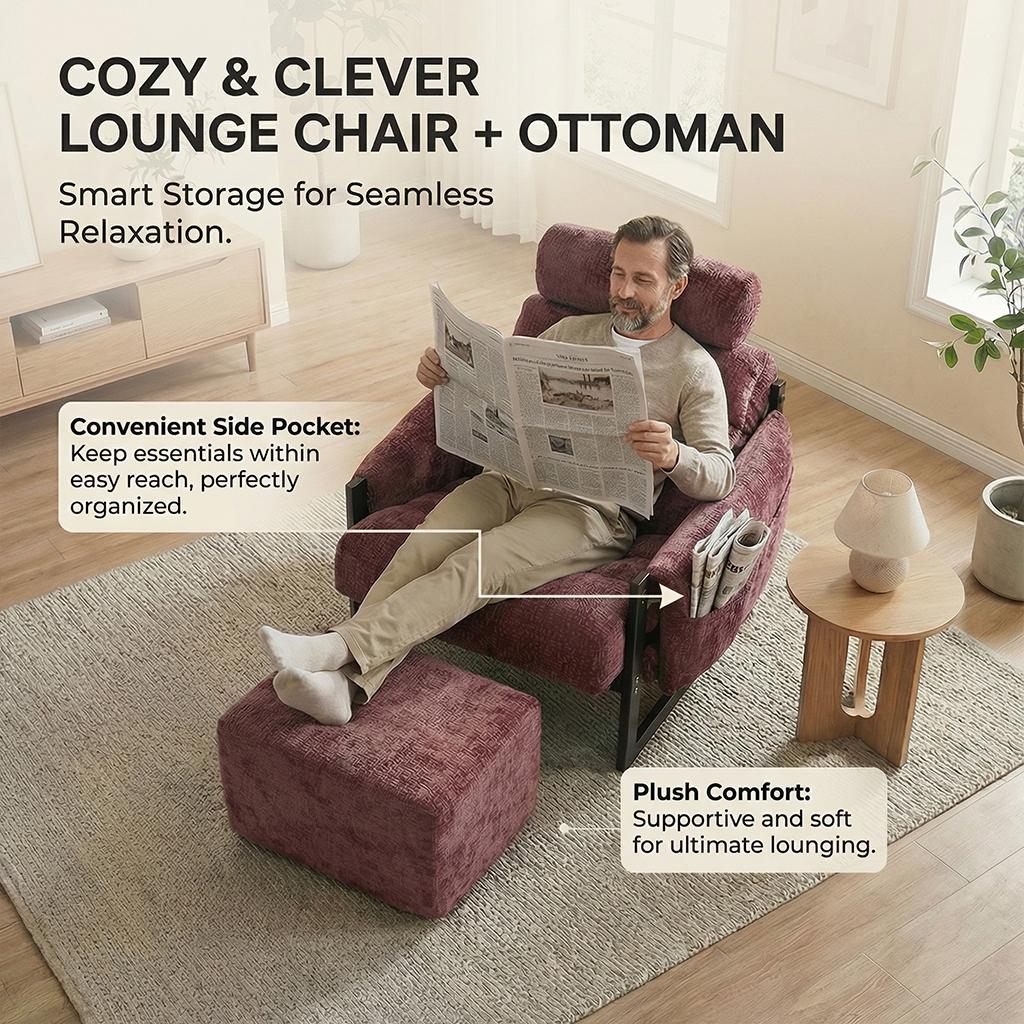 Manual Oversized Recliner Overstuffed Chairs Large Recliner High Weight Capacity Big and T Comfortable Living Room Furniture