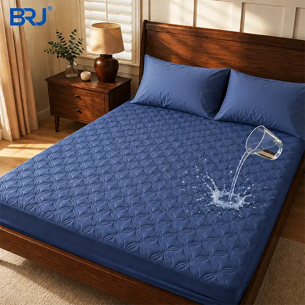 BRJ Waterproof Mattress Protector, Soft Breathable Quilted Mattress Cover for Quiet Sleep, Deep Pocket Fits 6-18 Inch Mattresses, Machine Washable
