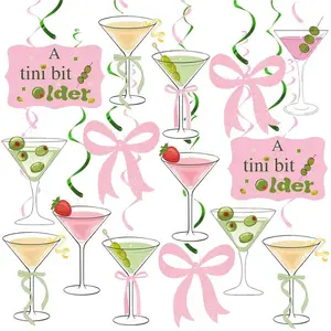 Martini Party Decorations Set, Party Decoration Supplies, 7pcs Perfect for Birthdays & Bachelorettes, Ideal for Celebrating Milestones, Enhance Your Event Setup