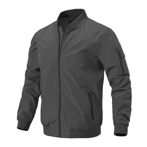 Men’s flight jacket, lightweight bomber jacket, sports jacket, casual windbreaker, autumn zip-up jacket, suitable for outdoor work, autumn clothing