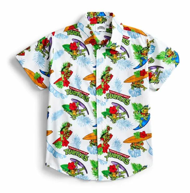 Teenage Mutant Ninja Turtles Hawaiian Shirt, TMNT Tropical Button Up Shirt, Unisex Summer Beach Aloha Shirt