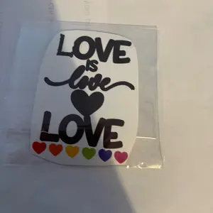 Love is love seven hearts - Sticker on printable vinyl