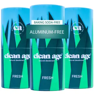Clean Age - Aluminum Free Deodorant for Kids and Teens - 2 oz stick (Pack of 3) - Fresh - For Girls and Boys - Paraben Free - Made with Natural ingredients Body Care Cucumber
