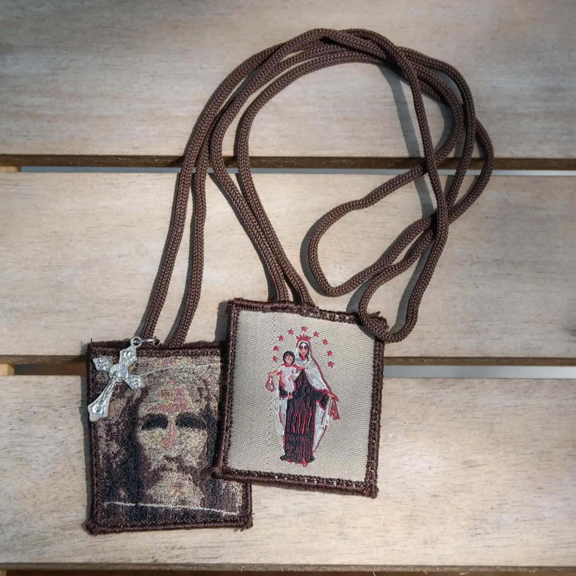 Brown Scapular of Our Lady of Mount Carmel & the Holy Face of Jesus