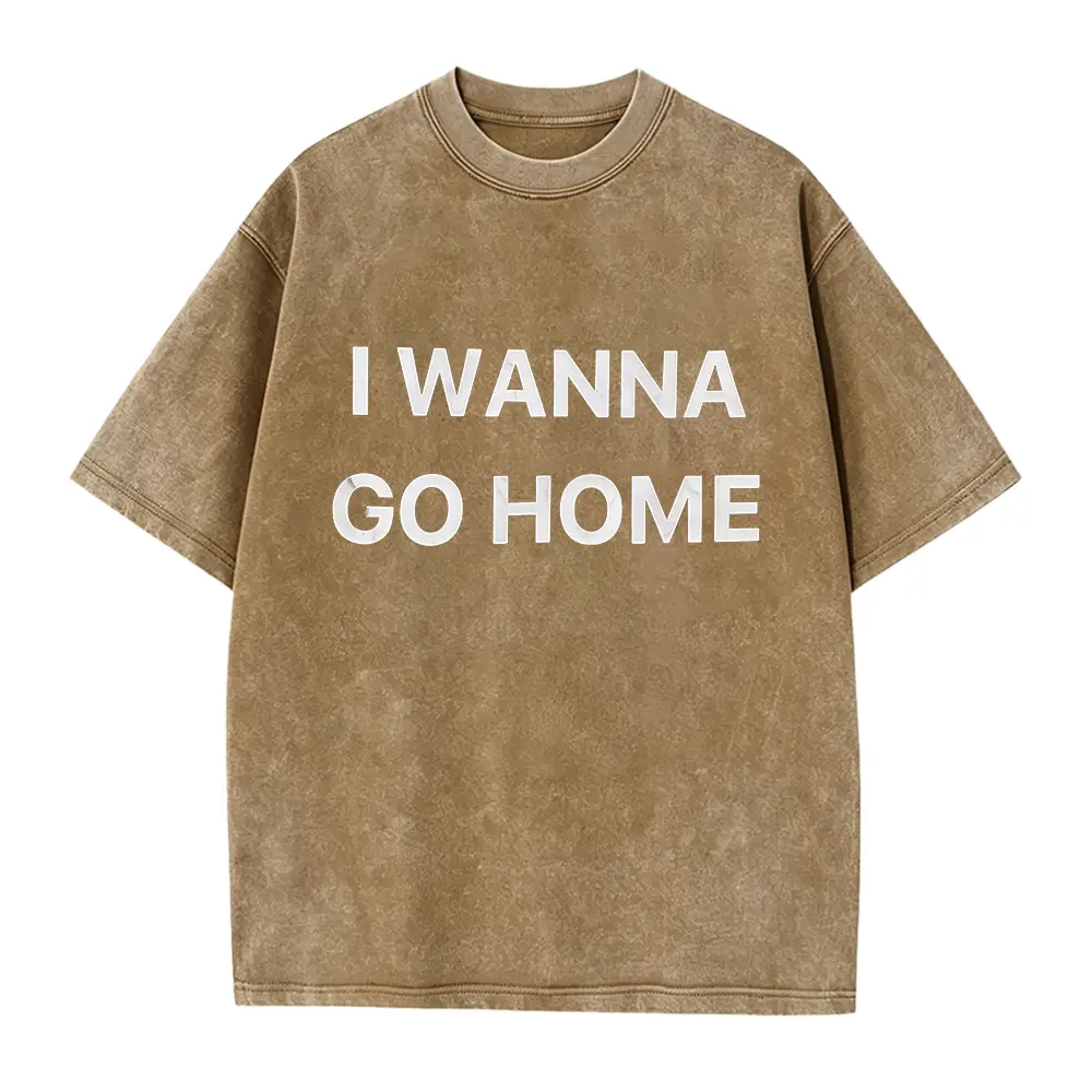 Men' S and Y2k Retro Gothpunk T Shirt with I Want to Go Home Tagline Unisex Black and White Text Street Clothing Emo Harajuku Style Concert T Shirt Four Seasons Wearable Collection Casu Ideal for Spring and Summer Casual Wear