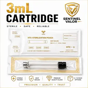3mL cartridges Individually Sealed Glass Cartridges – Clean Pack Storage Containers (5 & 10 Pack)