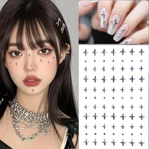 Xoriginal 3 Colors Fake Piercing Stickers - Self-Adhesive Silver, Gold, Pearl Face & Body Jewelry | No Needle, No Pain, Reusable Nose, Eyebrow, Collarbone Stickers for Edgy Look"