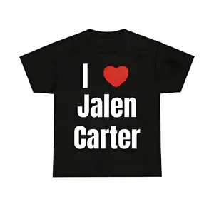 Game Day Essential Cotton Tee I Heart Jalen Carter for Fans with Graphic Design