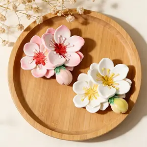 3D Peach Blossom Silicone Mold, Clay Mold, Suitable for Making Soap Liquid, Gypsum, Soft Pottery, and Resin DIY Craft Molds, Perfect for Valentine's Day, Easter, Mother's Day, and Weddings