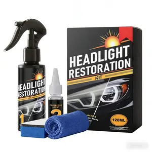 Car Headlight Repair Cleaning Agent, Forms UV Protective Film, Resists Sun Aging, Prevents Lampshade Deterioration (Tools & Hardware)