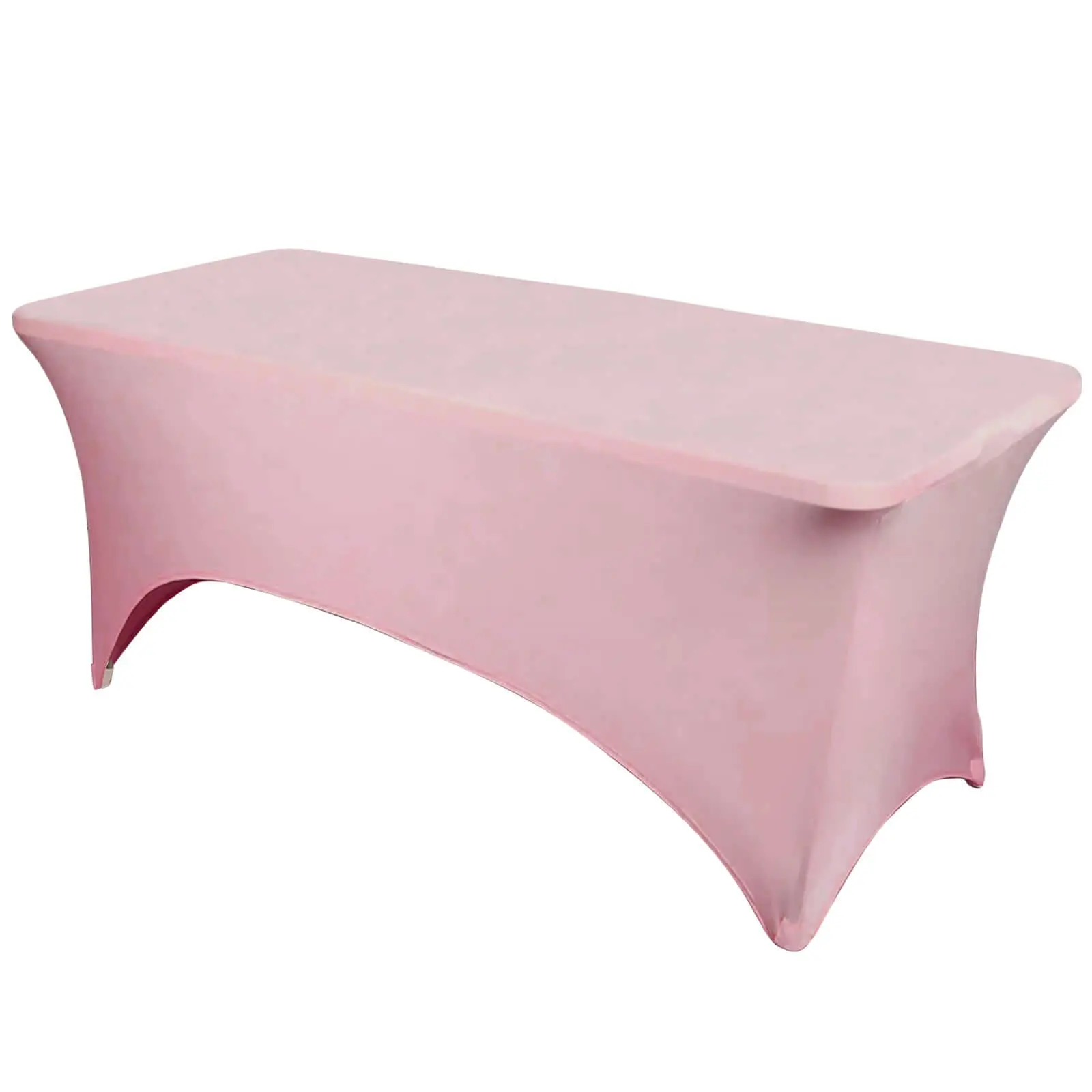 6ft Rectangle Stretch Spandex Tablecloth - Dusty Rose, Durable Form-Fitting Cover for Events, Decor, Photo Booths, Dessert Tables, Restaurants, Presentations, Machine Washable Outdoor Furniture Table Accessory