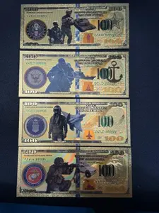 Foil $100 Novelty Commemorative Issue: US Armed Forces - Set of 4