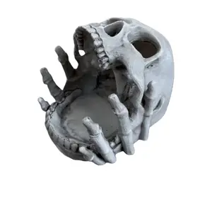 Gothic Skull Jewelry Display Stand, Resin Multi-Use Organizer, Storage Box for Rings, Earrings, Necklaces, Edgy Home Decor, Dark Aesthetic Lovers